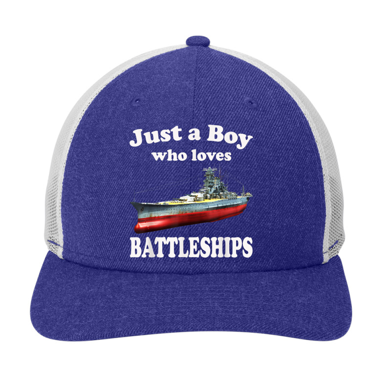 Just A Boy Who Loves Battleships & Ww2 Japanese Yamato Ship Snapback Trucker Cap by Juan-Design | Artistshot