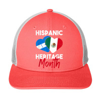 Latin Honduras Mexico Flag Heart Hispanic Heritage Month T Shirt Snapback Trucker Cap | Artistshot