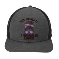 This Badass Is A Fibromyalgia Warrior Awareness Woman Meme Pullover Ho Snapback Trucker Cap | Artistshot