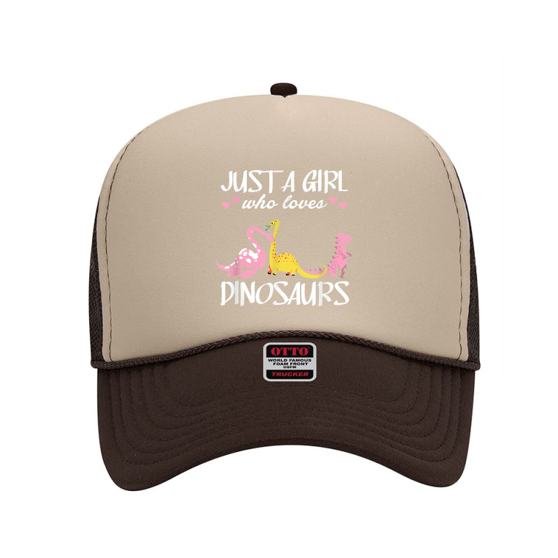 Just A Girl Who Loves Dinosaurs Dinosaur Foam Trucker Hat by Juan-Design | Artistshot