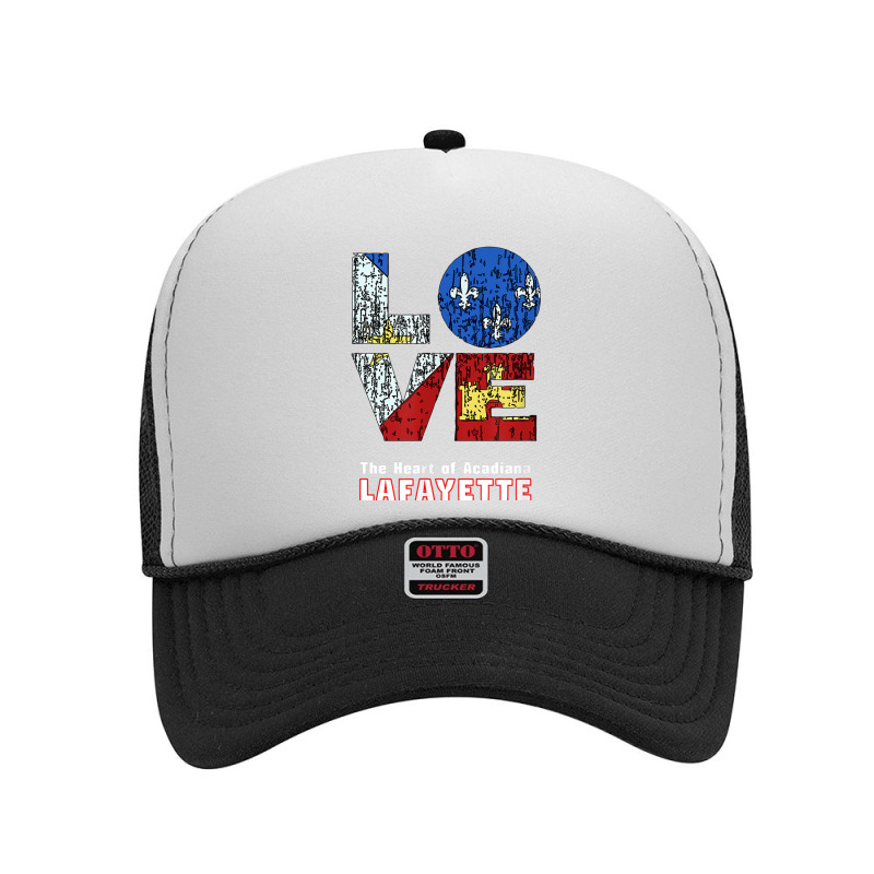 Lafayette   Love   The Heart Of Acadiana Foam Trucker Hat | Artistshot