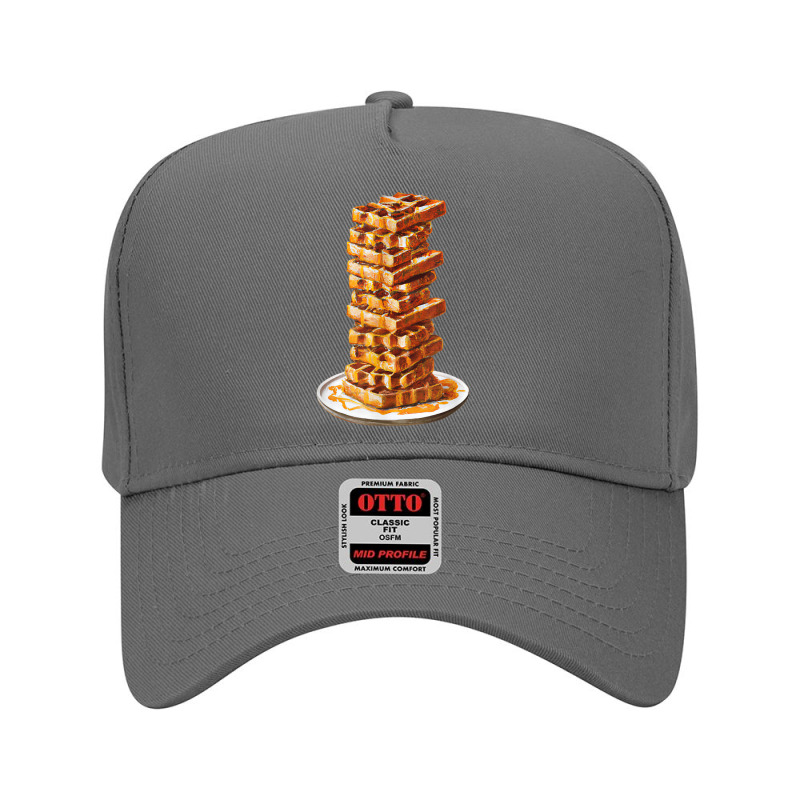 Tall Stack Of Waffles And Syrup Adjustable Baseball Cap by Outpost | Artistshot