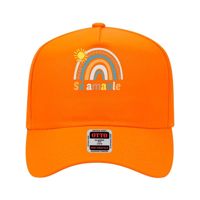 Sé Amable Spanish Bilingual Teacher Be Kind Boho Rainbow Pullover Hoo Adjustable Baseball Cap by cm-arts | Artistshot