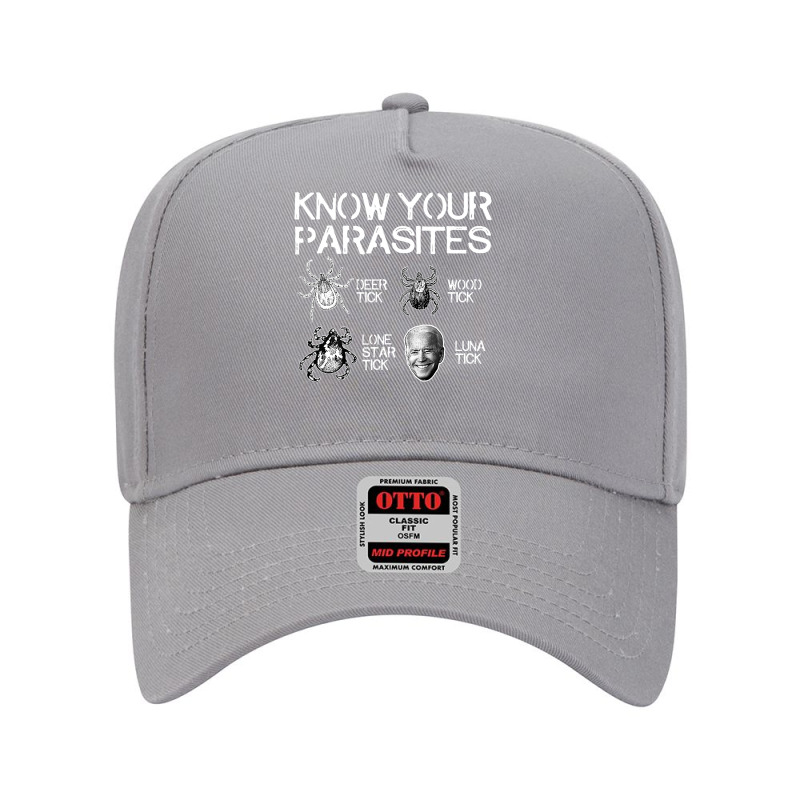 Know Your Parasites Tick Biden On Back Classic Adjustable Baseball Cap by home12 | Artistshot