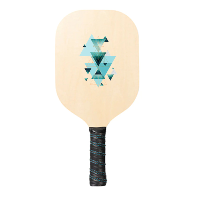 Geometric Triangle Compilation In Teal Pickleball Paddle | Artistshot