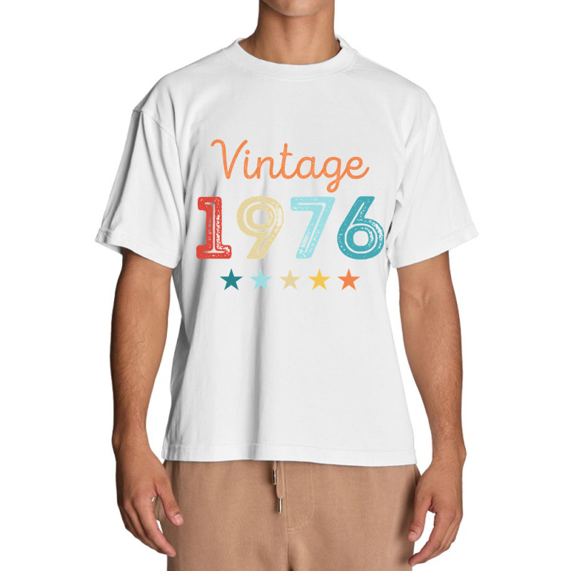 Vintage 1976 50th Birthday Retro Gift 50 Year Old Urban Heavy T-shirt | Artistshot