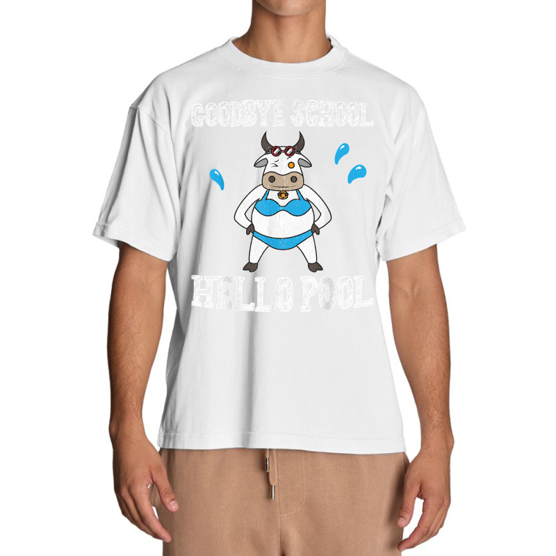 Goodbye School Hello Pool Last Day Of School Cow Urban Heavy T-shirt | Artistshot