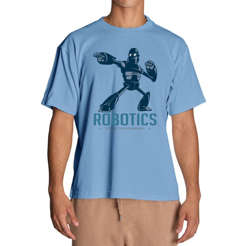 Giant Robot Cartoon Robotics Power Of Engineer I Build Robots Urban Heavy T-shirt | Artistshot