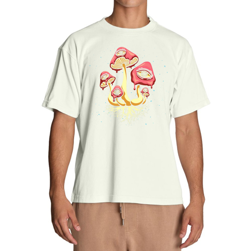 Psychedelic Mushroom Alien Shrooms Lover Urban Heavy T-shirt | Artistshot