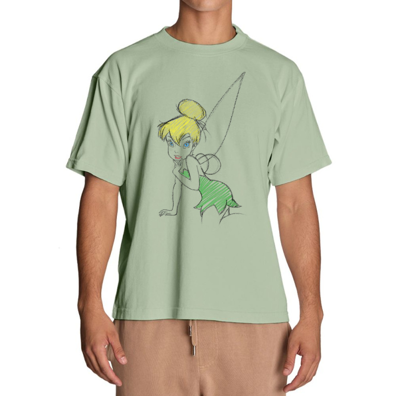 Peter Pan Tinker Bell Sketch Portrait Urban Heavy T-shirt by CrawfordMoes | Artistshot