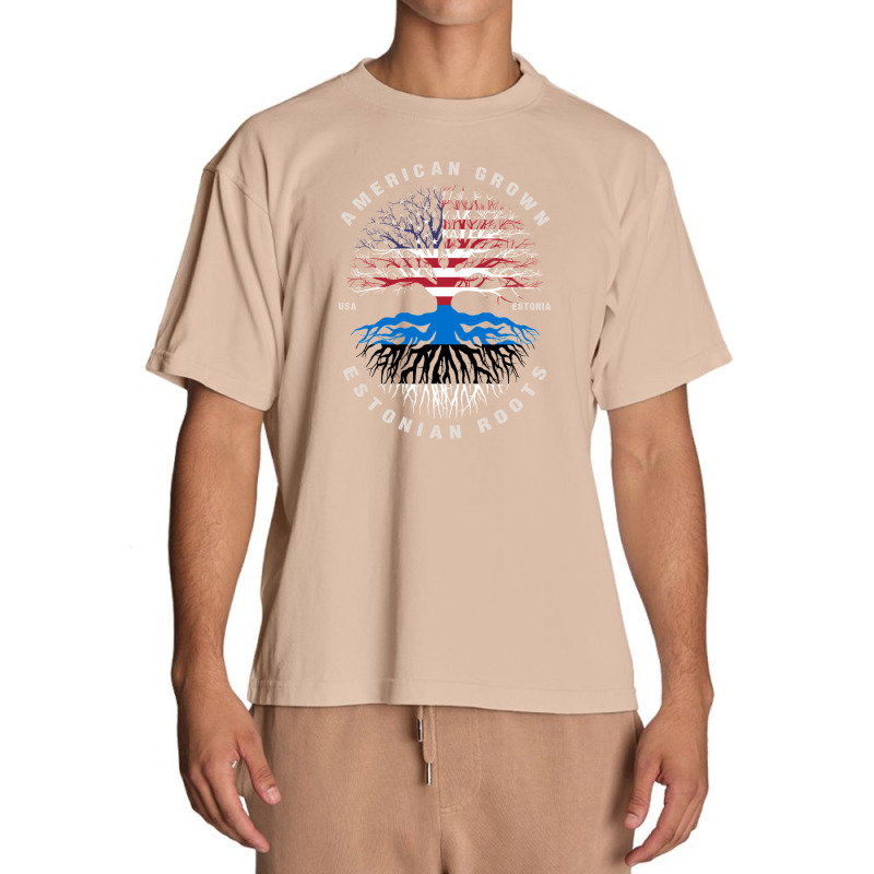 American Grown Estonian Roots Estonia Flag Urban Heavy T-shirt | Artistshot