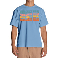 Groovy Emergency Room Nurse Tech Emergency Department Nurse T Shirt Urban Heavy T-shirt | Artistshot