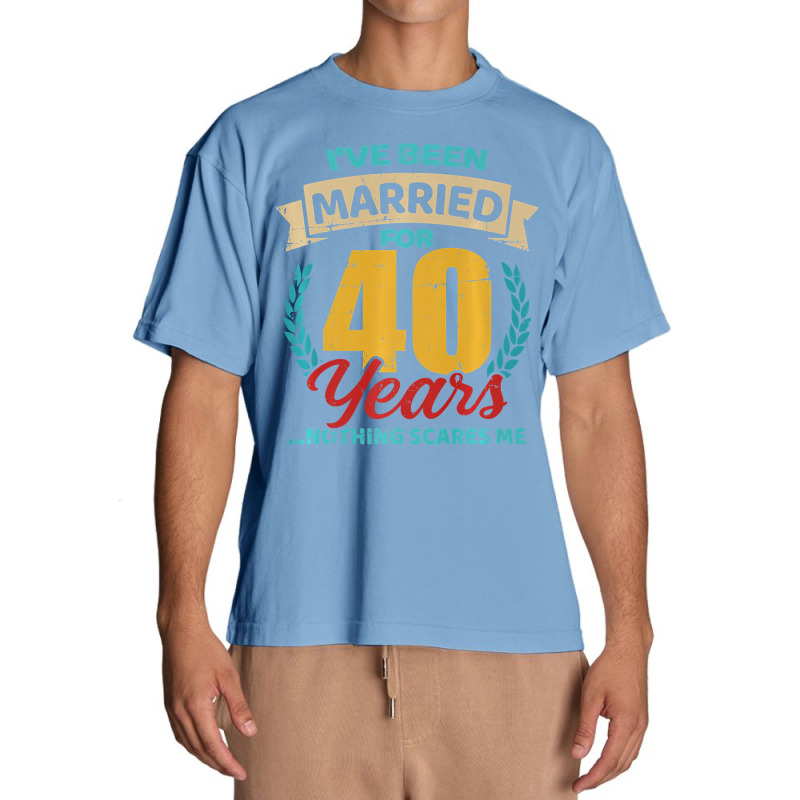 Married For 40 Years 40th Wedding Anniversary Premium Urban Heavy T-shirt by thutrinh | Artistshot