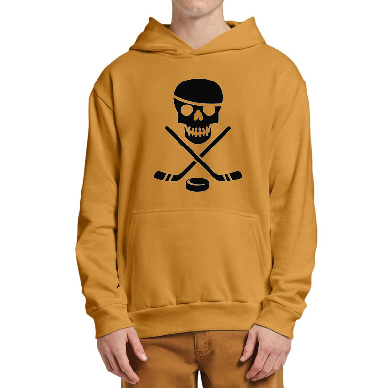 Cool Ice Pirate Hockey Products White On Black Sticker Urban Pullover Hoodie | Artistshot