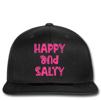 Happy And Salty Pink Printed Hat | Artistshot