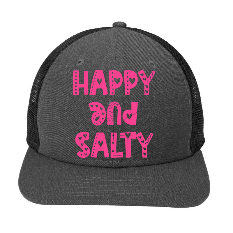 Happy And Salty Pink Snapback Trucker Cap | Artistshot