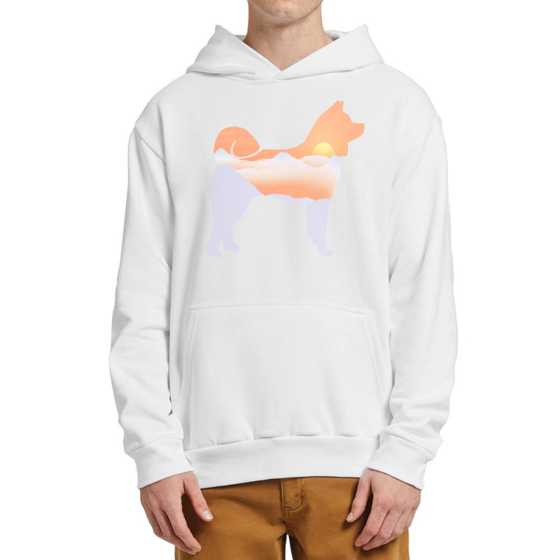 Akita Akita Dog Silhouette Sun Mountain Akita Inu Gift Urban Pullover Hoodie | Artistshot