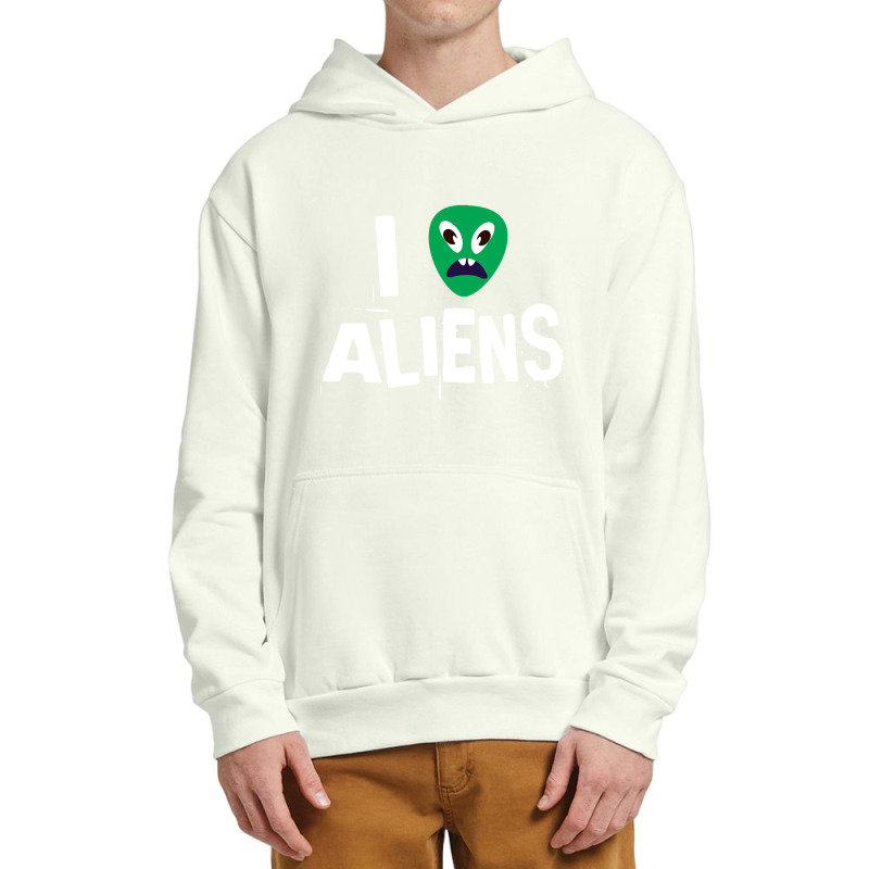 I Love Aliens Heart Face Alien Urban Pullover Hoodie by Adcock Salmon | Artistshot