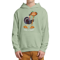 Thanksgiving Turkey Thanksgiving Eat Pizza Save A Turkey Urban Pullover Hoodie | Artistshot