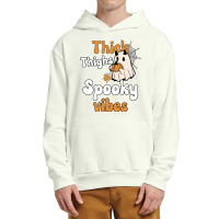 Thick Thighs Spooky Vibes Thick Thighs Spooky Vibes - Retro Groovy Vin Urban Pullover Hoodie | Artistshot