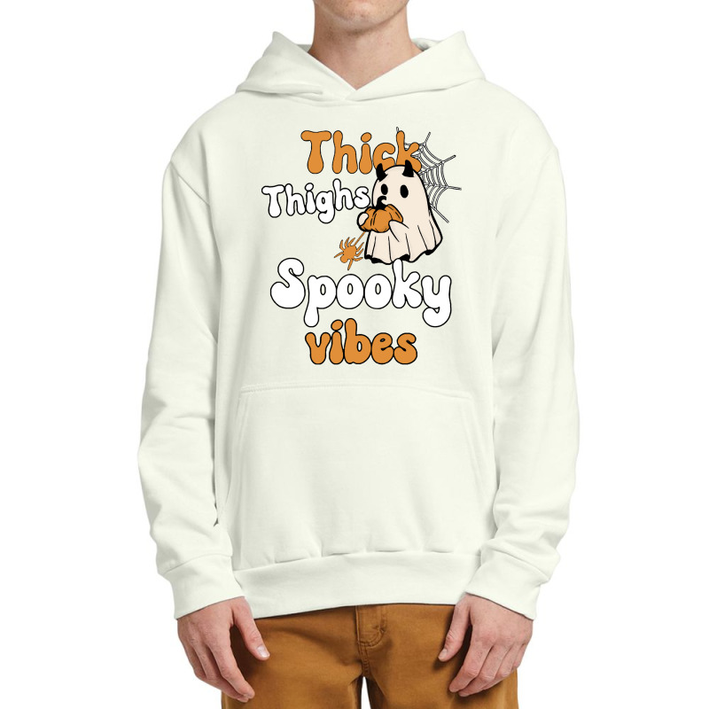 Thick Thighs Spooky Vibes Thick Thighs Spooky Vibes - Retro Groovy Vin Urban Pullover Hoodie | Artistshot