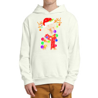 Dachshund Christmas Dachshund Dog Santa Hat Christmas Lights Happy Hol Urban Pullover Hoodie | Artistshot