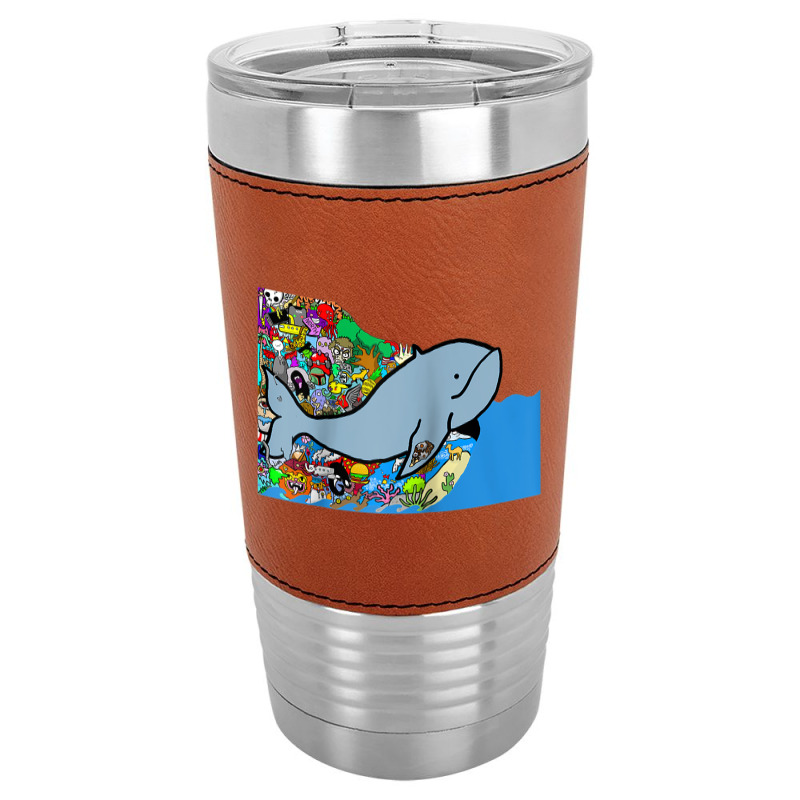 Blue Whale, Marine Sea Animal, Ocean Life, Surf, Art Work Raglan Baseb Leatherette Tumbler | Artistshot