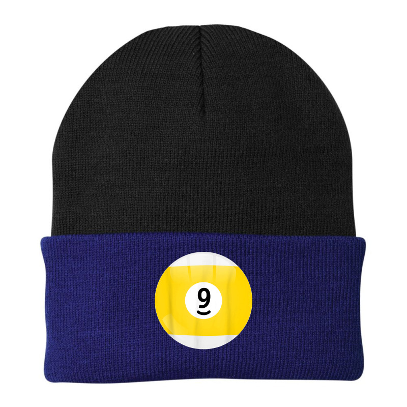 Number 9 Pool Ball Billiard Pool Ball Beanie | Artistshot