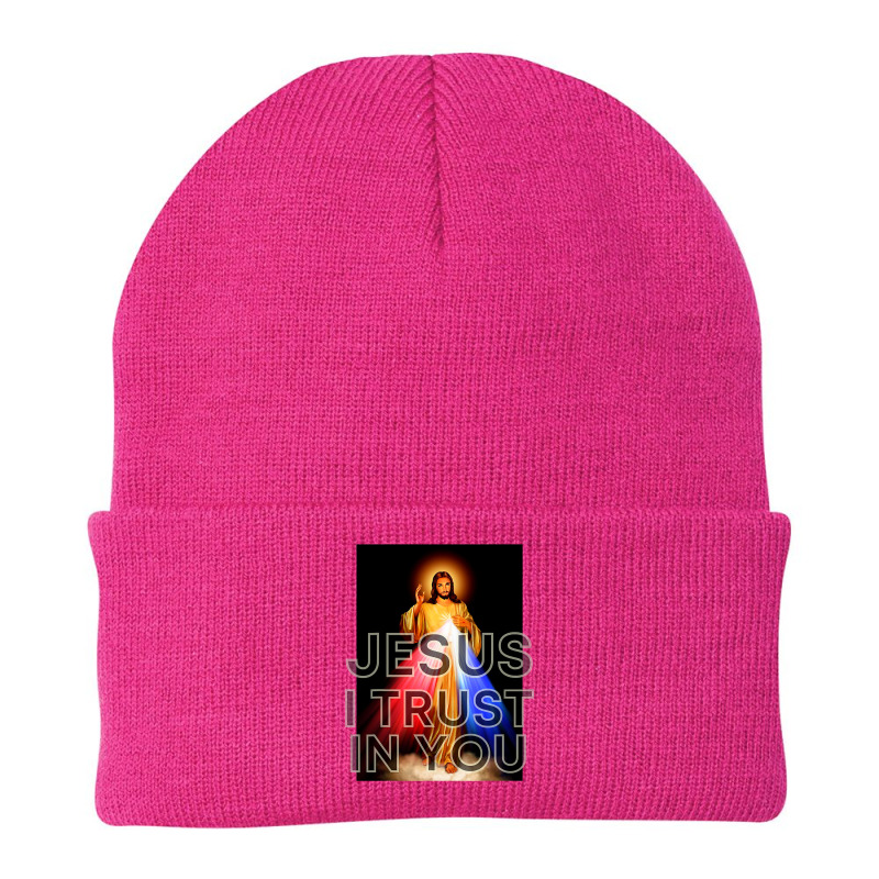 Jesus Christ Christian Jesus I Trust In You Divine Mercy Graphic Catho Beanie by peafowl | Artistshot