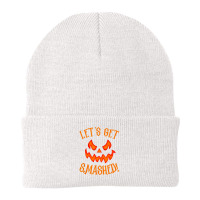 Pumpkin Matching Halloween Shirt Lets Get Smashed Beanie | Artistshot