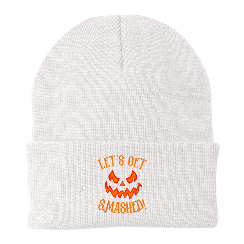 Pumpkin Matching Halloween Shirt Lets Get Smashed Beanie by Premium | Artistshot