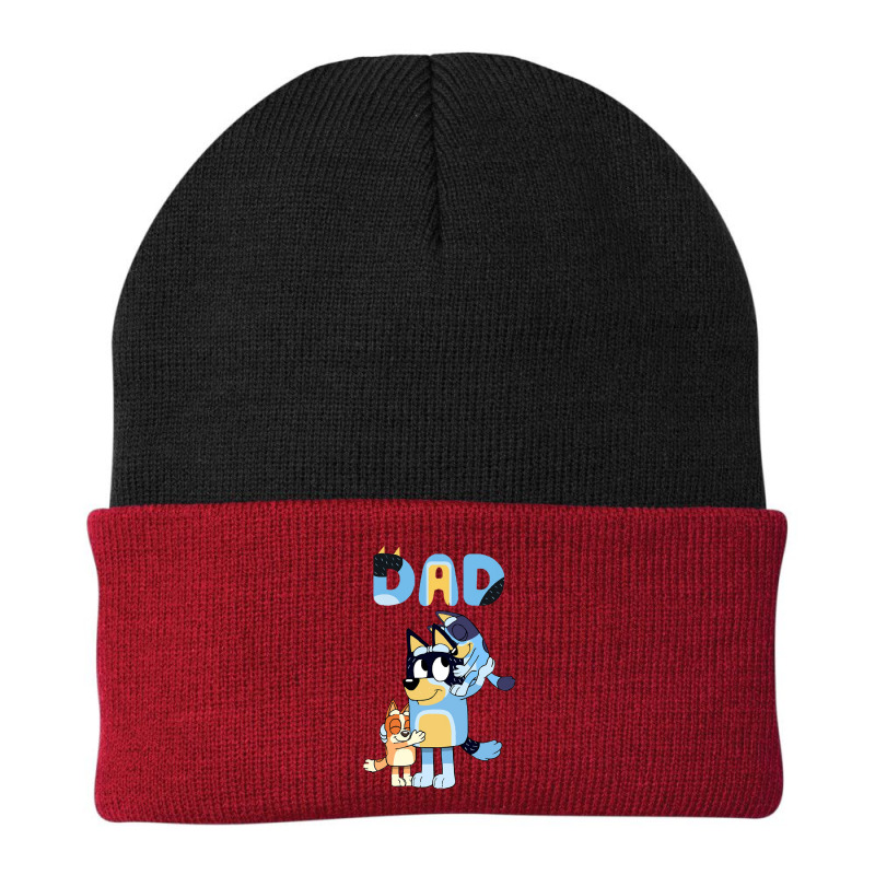 Dad Playing Son And Daughter Beanie | Artistshot