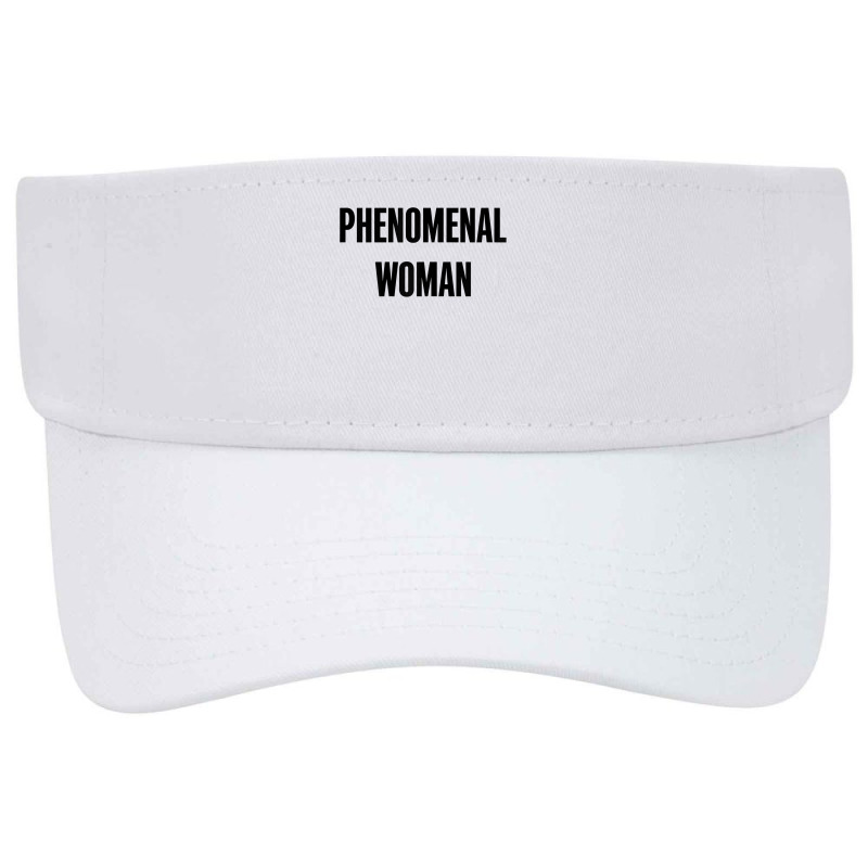 Womens Phenomenal Woman Olive Green T Shirt Visor Hat | Artistshot