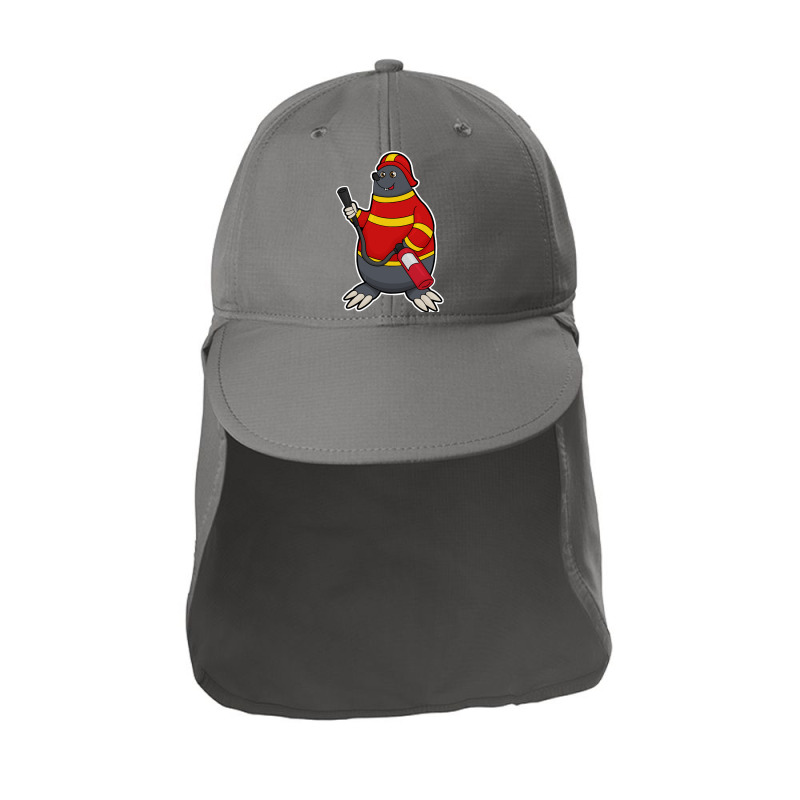 Fire Department T  Shirt Mole As Firefighter With Fire Extinguisher T Sun Shade Cap by redwingcoot | Artistshot