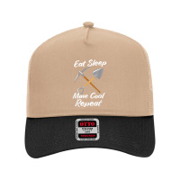 Coal Miner Eat Sleep Mine Coal Repeat T Shirt Mesh Back Trucker Hat | Artistshot