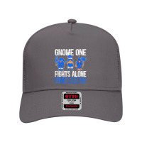 Gnome One Fights Alone Als Awareness Ribbon Supporter Mesh Back Trucker Hat | Artistshot