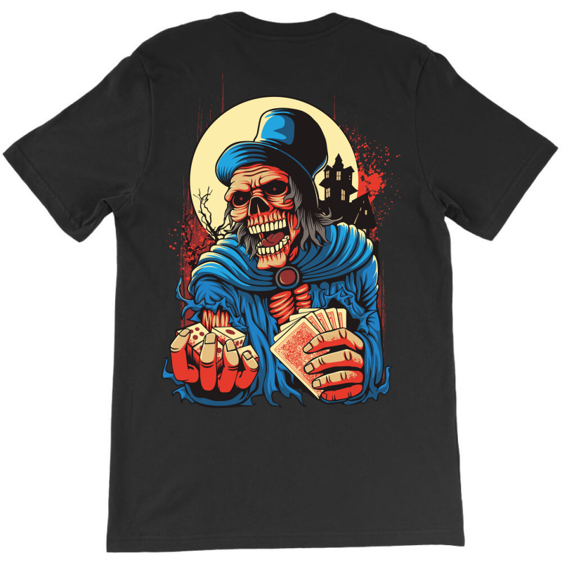 Scream Skull Catch Dice And Playing Card T-shirt | Artistshot