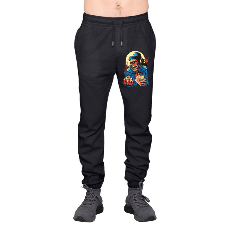 Scream Skull Catch Dice And Playing Card Urban Sweatpant | Artistshot