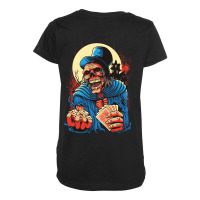 Scream Skull Catch Dice And Playing Card Maternity Scoop Neck T-shirt | Artistshot