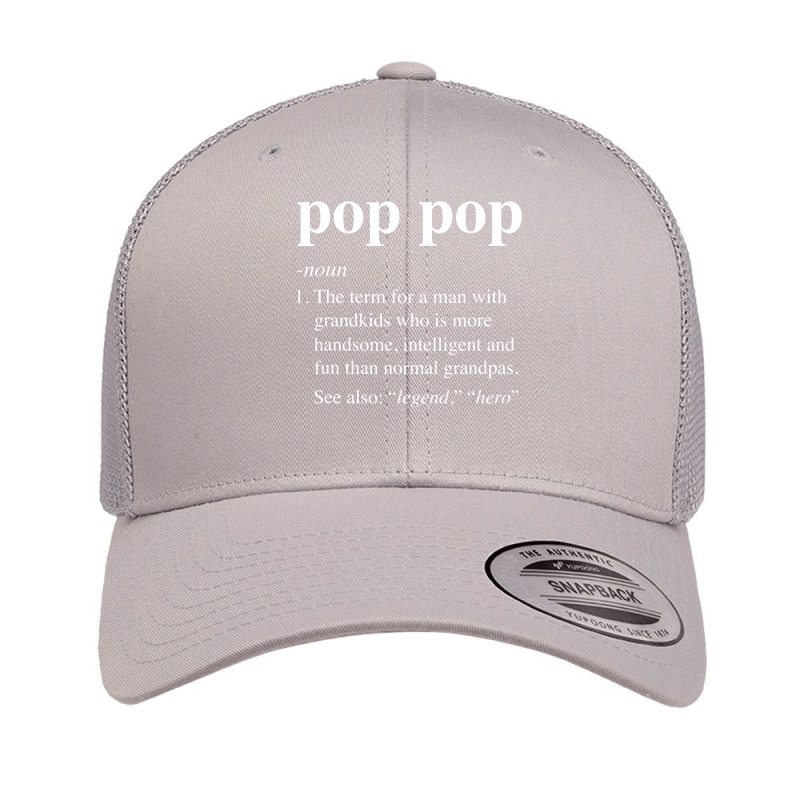 Mens Pop Pop Definition Funny Poppop Dictionary For Men Grandpa T Shir Retro Trucker Cap | Artistshot