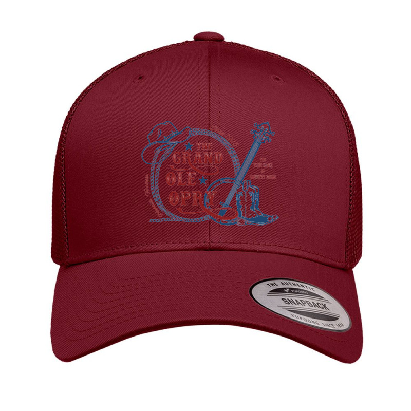 The Grand Ole Opry   The Home Of Country Music   Grand Ole Opry Retro Trucker Cap | Artistshot