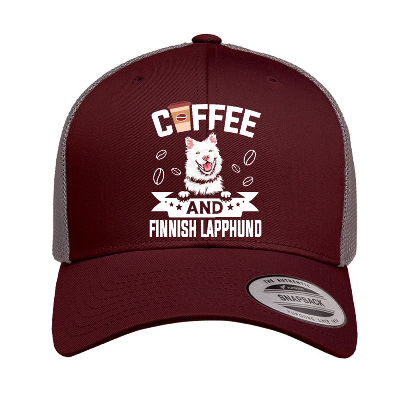 Dog Lover Gifts T  Shirt Coffee And Finnish Lapphund Dog Design For Do Retro Trucker Cap by lgraham760 | Artistshot