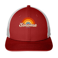 Sonoma California Ca Vintage Rainbow Retro 70s Long Sleeve T Shirt Snapback Trucker Cap | Artistshot