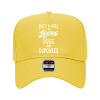 Just A Girl Who Loves Dogs And Cupcakes Gift Dog Lover Adjustable Baseball Cap | Artistshot