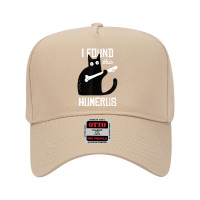 Scary I Found This Humerus Cat Black Humorous Medical Adjustable Baseball Cap | Artistshot