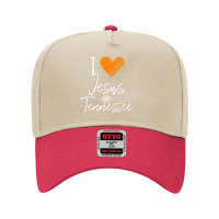 I Love Jesus And Tennessee Orange Heart Cute Fan Adjustable Baseball Cap | Artistshot