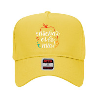 Womens Ensenar Es Lo Mio Playera Bilingual Spanish Teacher Adjustable Baseball Cap | Artistshot