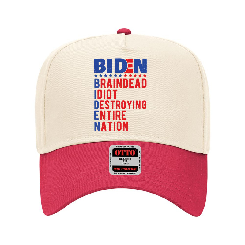 Anti Biden, Braindead Idiot Destroying Entire Nation Adjustable Baseball Cap | Artistshot