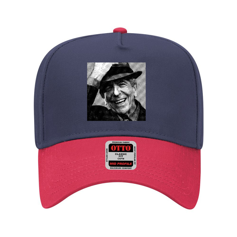 Leonard Cohen  Var3  High Quality  Original Digital Drawing By Aryan S Adjustable Baseball Cap by cm-arts | Artistshot