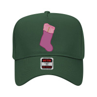 Pink Christmas Stocking Adjustable Baseball Cap | Artistshot